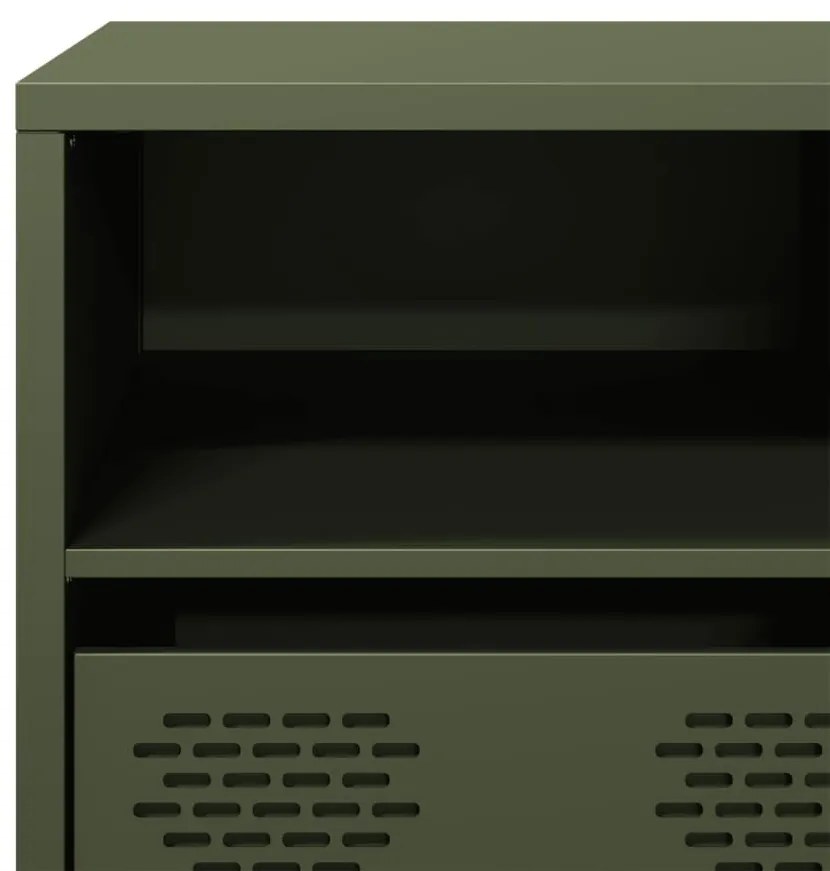Έπιπλο Τηλεόρασης Λαδί 135x39x43,5 εκ. Ατσάλι Ψυχρής Έλασης - Πράσινο
