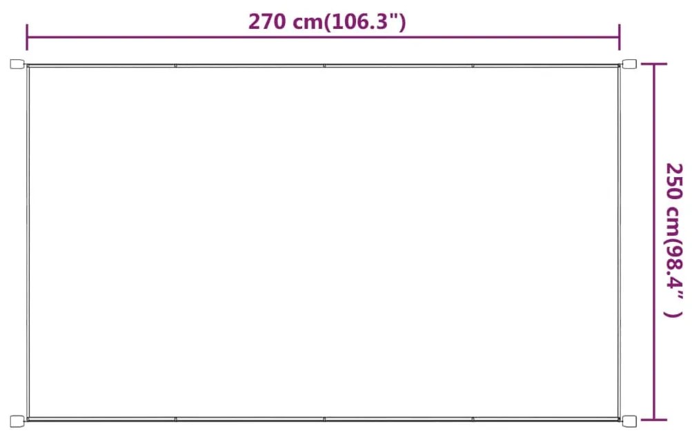 Τέντα Κάθετη Μπλε 250 x 270 εκ. από Ύφασμα Oxford - Μπλε