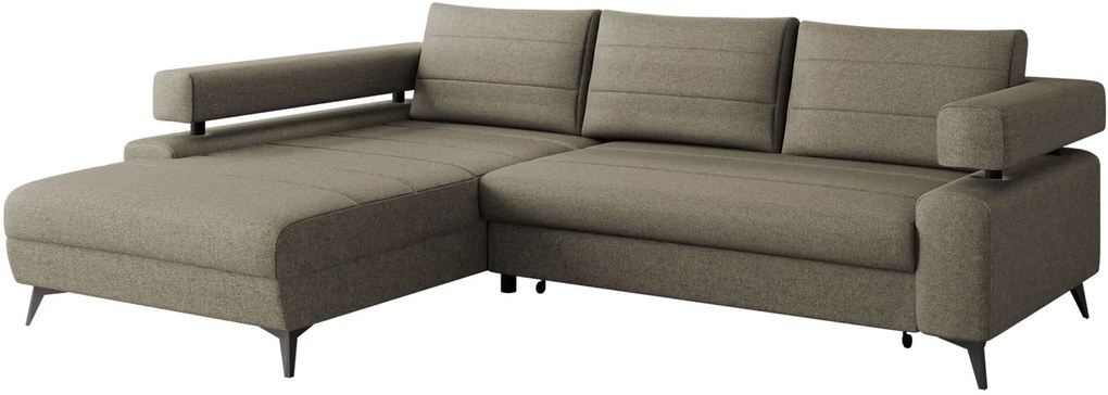 Γωνιακός καναπές Rosa-Gkri Skouro-Αριστερή - 265.00Χ184.00Χ88.00cm