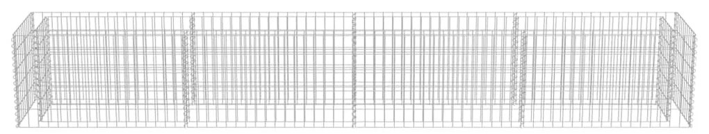 vidaXL Συρματοκιβώτιο-Γλάστρα Υπερυψωμένη 360x50x50 εκ. Γαλβ. Χάλυβας