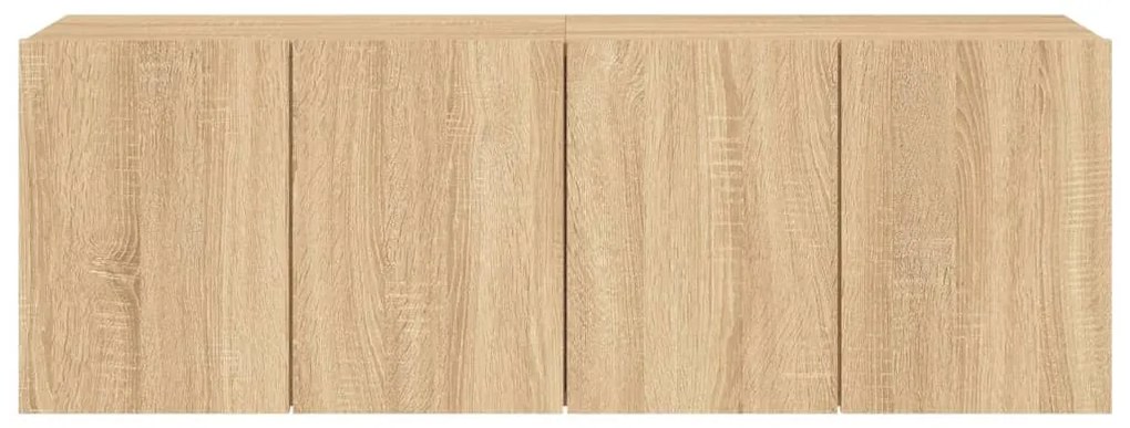 vidaXL Ντουλάπια Τοίχου Τηλεόρασης 2 Τεμ. Sonoma Δρυς 60 x 30 x 41 εκ.