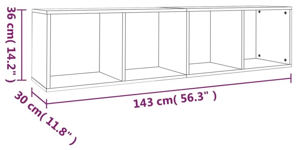 Βιβλιοθήκη/Έπιπλο Τηλεόρασης Γκρι Sonoma 36x30x143εκ Επεξ. Ξύλο - Γκρι