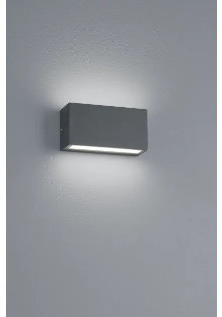 Απλίκα Φωτιστικό Τοίχου LED 9W Ανθρακί IP65 Up Down Trent 226960242 Trio Lighting-226960242-Ανθρακί 226960242