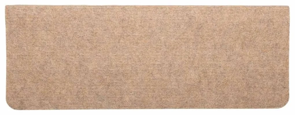 vidaXL Πατάκια Σκάλας Αυτοκόλλητα 30 τεμ. Μπεζ 65x24,5x3,5 εκ.