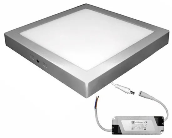 Φωτιστικό PL Οροφής LED 30W SMD Τετράγωνο 3000K 30x30 Lumen-21-03032600-Ασημί 21-03032600