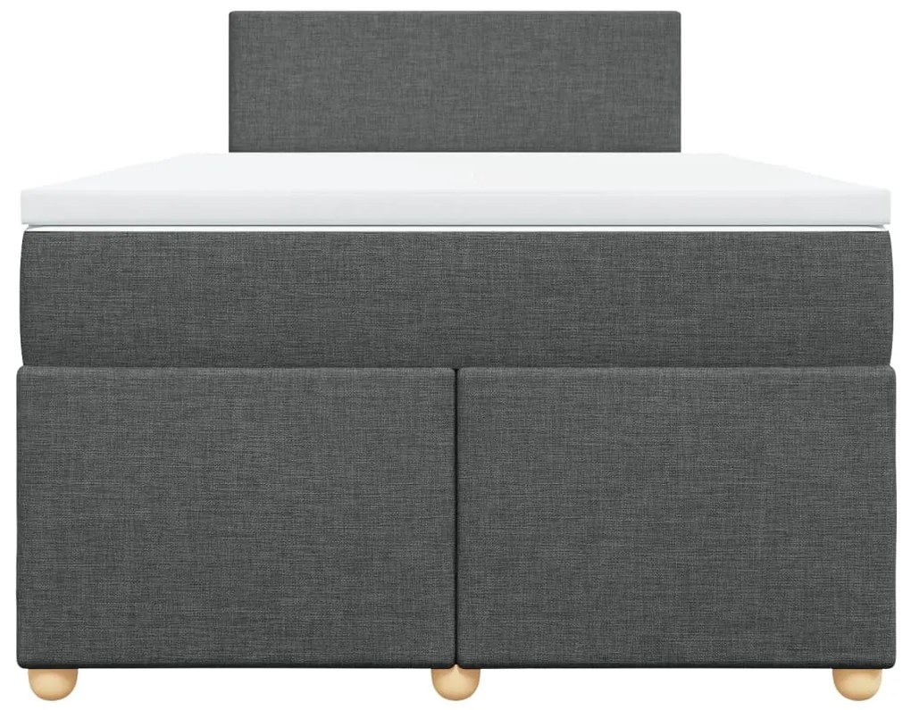 ΚΡΕΒΑΤΙ BOXSPRING ΜΕ ΣΤΡΩΜΑ ΣΚΟΥΡΟ ΓΚΡΙ 120X200 ΕΚ. ΥΦΑΣΜΑΤΙΝΟ 3286641