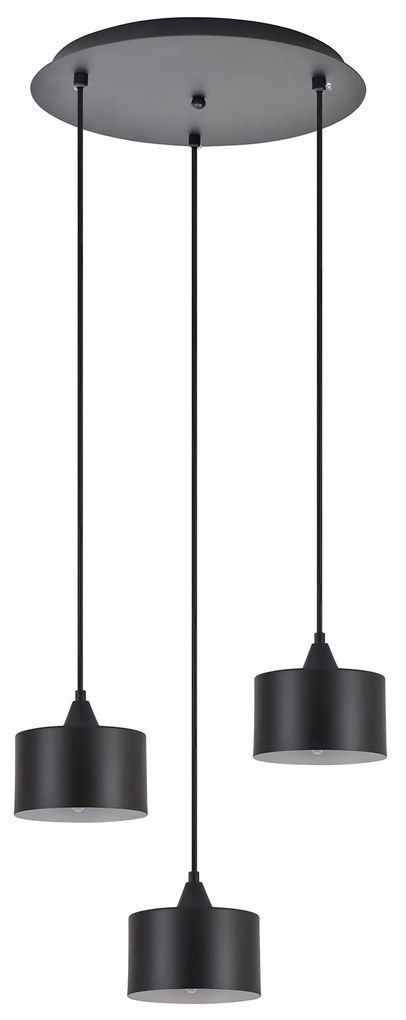 SE21-BL-B10-3BL-MS1 ADEPT PENDANT Black Metal Shade + HOMELIGHTING 77-9039