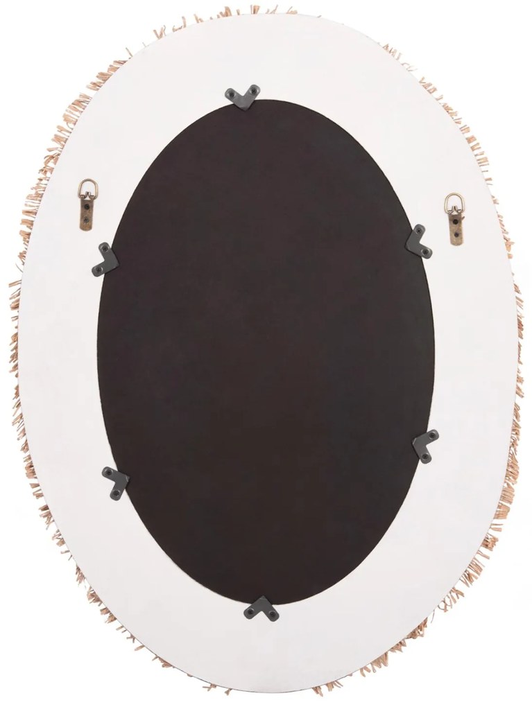 Καθρέπτης Τοίχου SANTORINI Mdf Υπόλευκο - Μπέζ 60x2x80Υ εκ. 60x2x80 εκ.