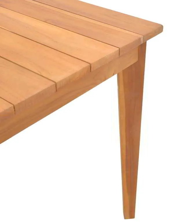Τραπέζι Ory pakoworld teak ξύλο σε φυσική απόχρωση 160x80x75εκ