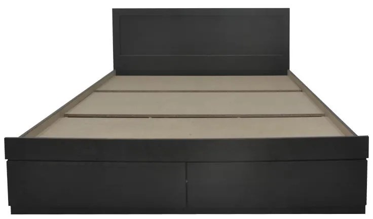 Κρεβάτι Olympus Διπλό με συρτάρι σε wenge απόχρωση 160x200εκ 162.5x205x80 εκ.