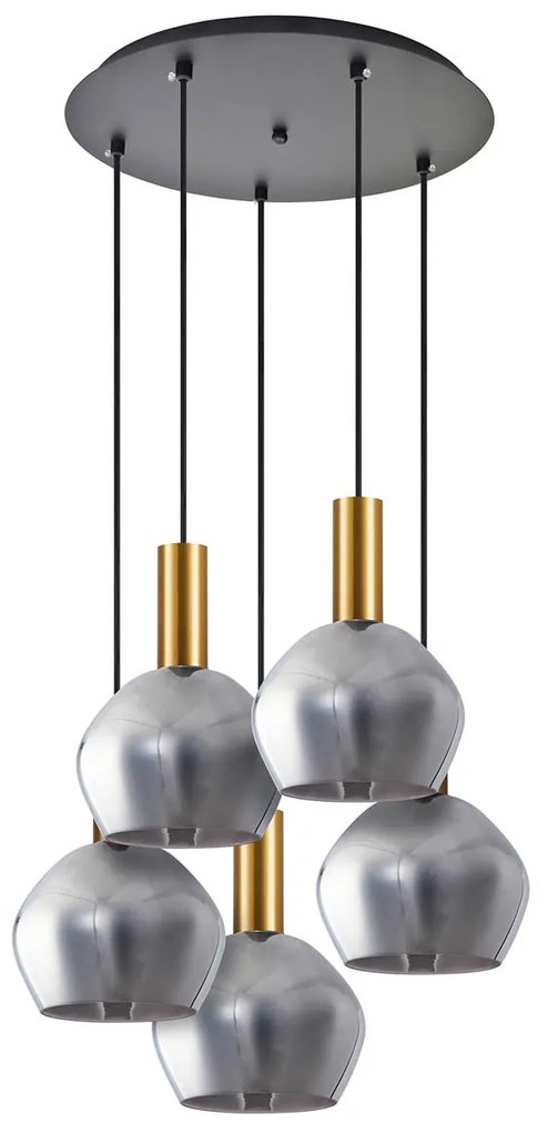 Φωτιστικό Οροφής Πολύφωτο Homelighting 77-8586 Gold/White
