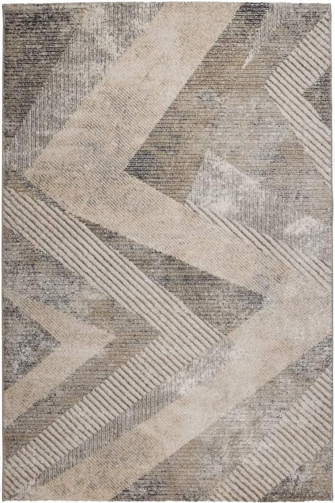 Χαλί Alva 5162A 36 Cream Medium Grey Βιοκαρπέτ 80X150cm