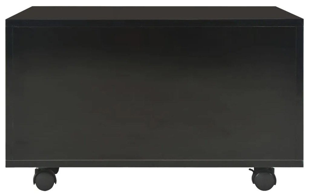 vidaXL Τραπεζάκι Σαλονιού Γυαλιστερό Μαύρο 60x60x35 εκ. Επεξ. Ξύλο