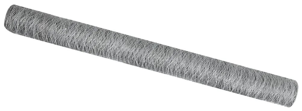 vidaXL Φράχτης Εξαγώνου Ασημί 1,6 x 50 m Γαλβανισμένος χάλυβας