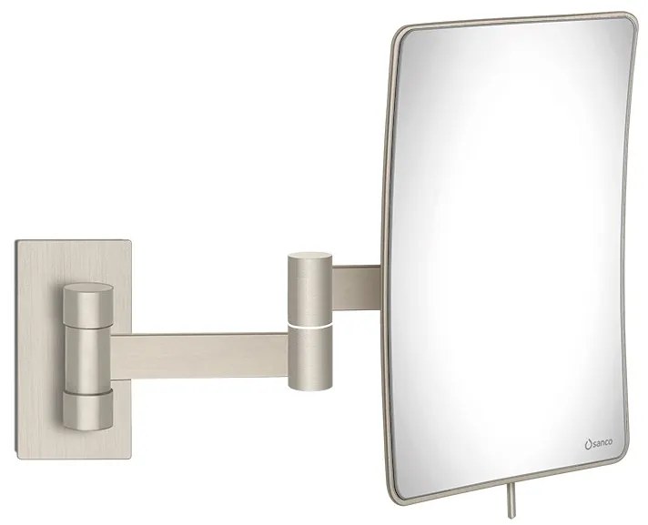 Επιτοίχιος Μεγεθυντικός Καθρέπτης x3 με Διπλό Βραχίονα Led 5w 220-240V Brushed Nickel Sanco Led Cosmetic Mirrors MRLED-301-A73