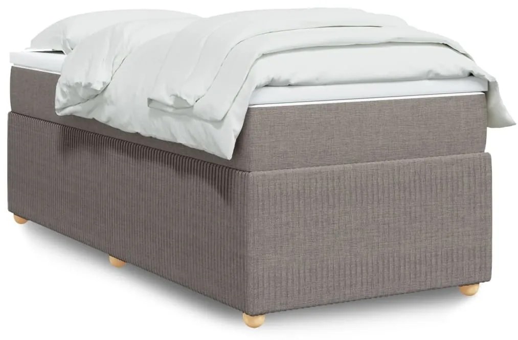 ΚΡΕΒΑΤΙ BOXSPRING ΜΕ ΣΤΡΩΜΑ TAUPE 90X190 ΕΚ.ΥΦΑΣΜΑΤΙΝΟ 3285536