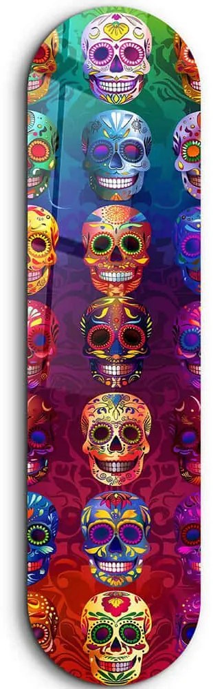 Πίνακας Γυάλινος Sugar Skulls 226SNG1147 20x80cm Multi Wallity Vertical Γυαλί