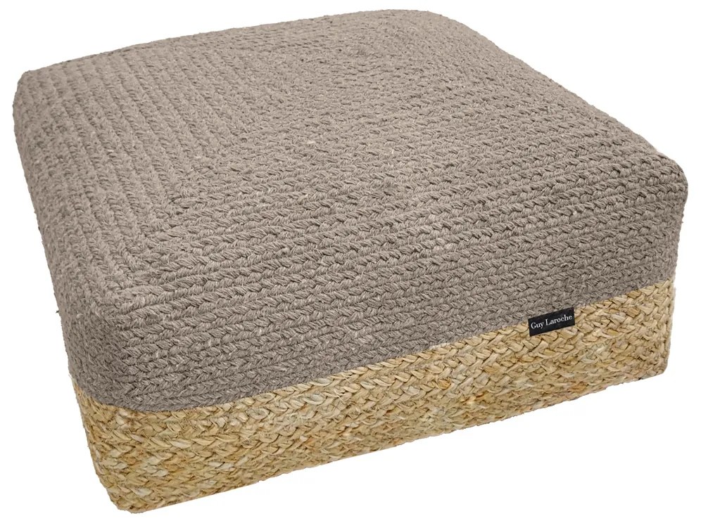 Πουφ (50x50x25) Guy Laroche Boho Maya Taupe