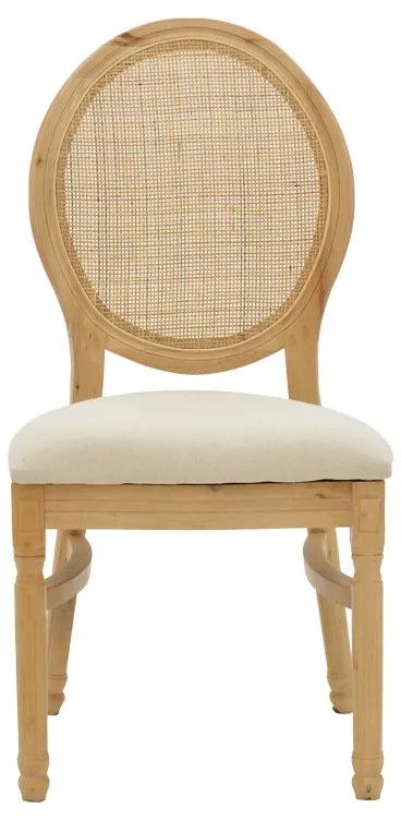 ΚΑΡΕΚΛΑ CANCO PAKOWORLD ΦΥΣΙΚΟ RUBBERWOOD-ΦΥΣΙΚΟ RATTAN 50X55X98ΕΚ