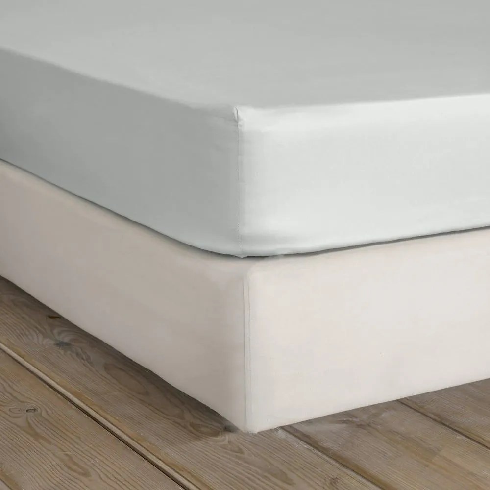 Σεντόνι Superior Satin Με Λάστιχο Soft Grey Nima King Size 185x240cm 100% Βαμβακοσατέν