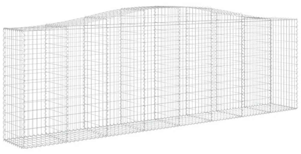 vidaXL Συρματοκιβώτια Τοξωτά 2 τεμ. 400x50x120/140 εκ. Γαλβαν. Ατσάλι