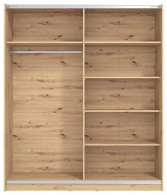 Ντουλάπα Sierra 180 με Καθρέφτη Artisan Oak 180x62.5x210 εκ. 179x62.5x210 εκ.