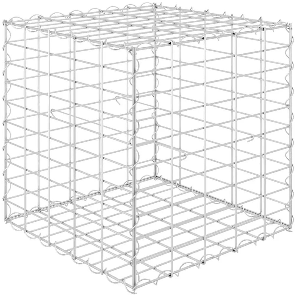 vidaXL Συρματοκιβώτιο Κύβος 50 x 50 x 50 εκ. από Ατσάλινο Σύρμα