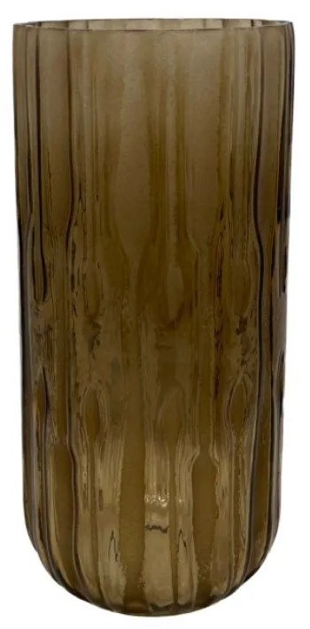 Βάζο Γυάλινο Medan 019594 D14xH30cm Brown Glass