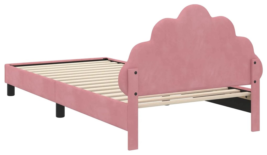 vidaXL Κρεβάτι Παιδικής Κρεβατοκάμαρας με Κεφαλάκι Ροζ 80 x 200 cm