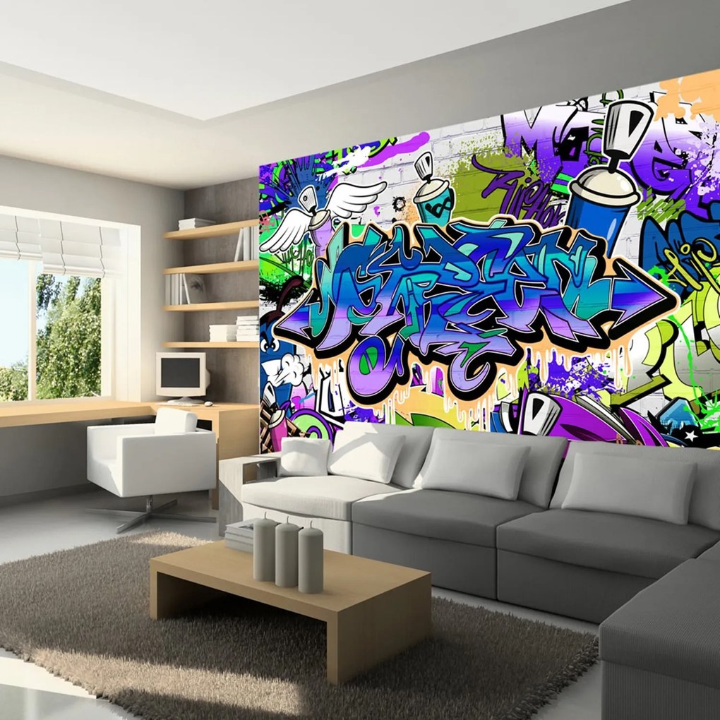 Φωτοταπετσαρία - Graffiti: violet theme 400x280