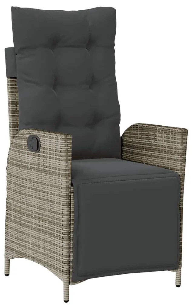 Σετ Τραπεζαρίας Κήπου 7 τεμ. Γκρι Συνθ. Ρατάν με Μαξιλάρια 3213356