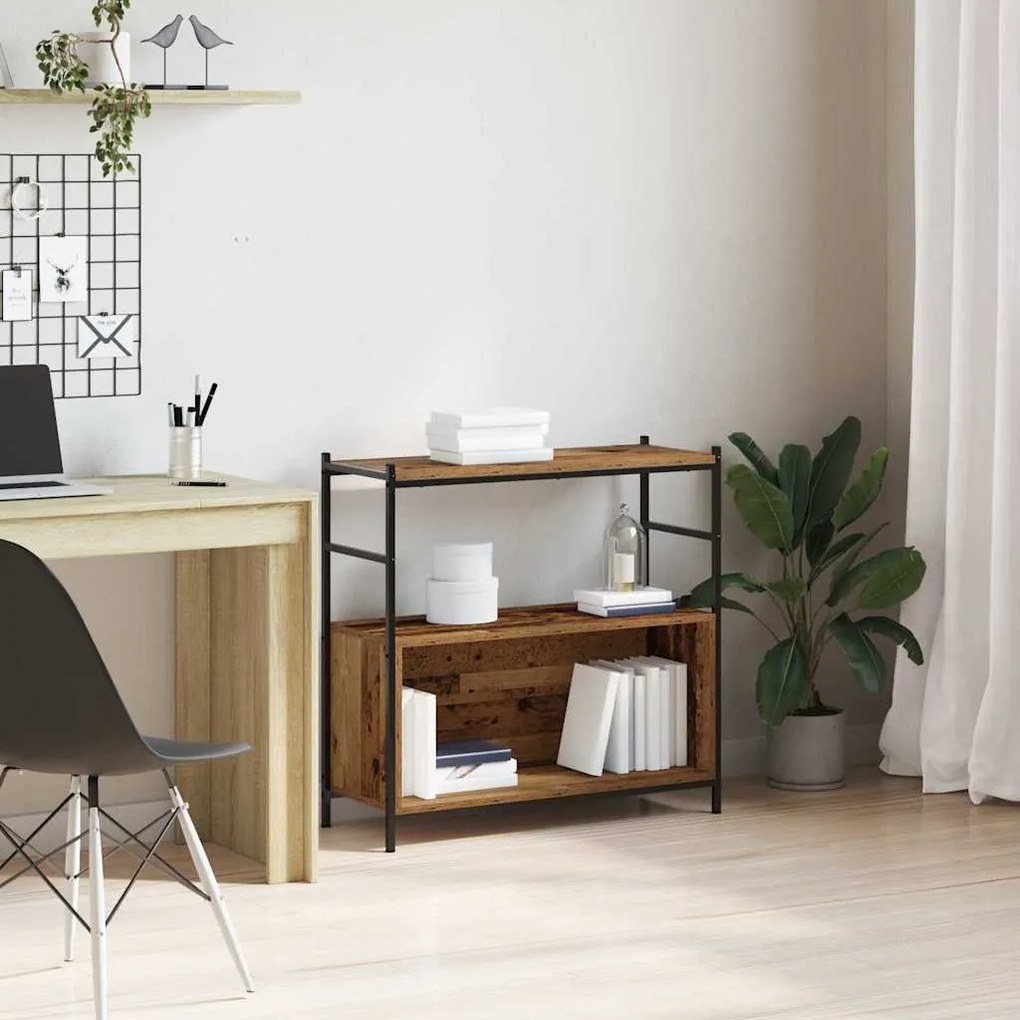 Ράφι Βιβλίων Καπνιστή δρυς 80 x 30 x 78.5 εκ Επεξεργασμένο ξύλο