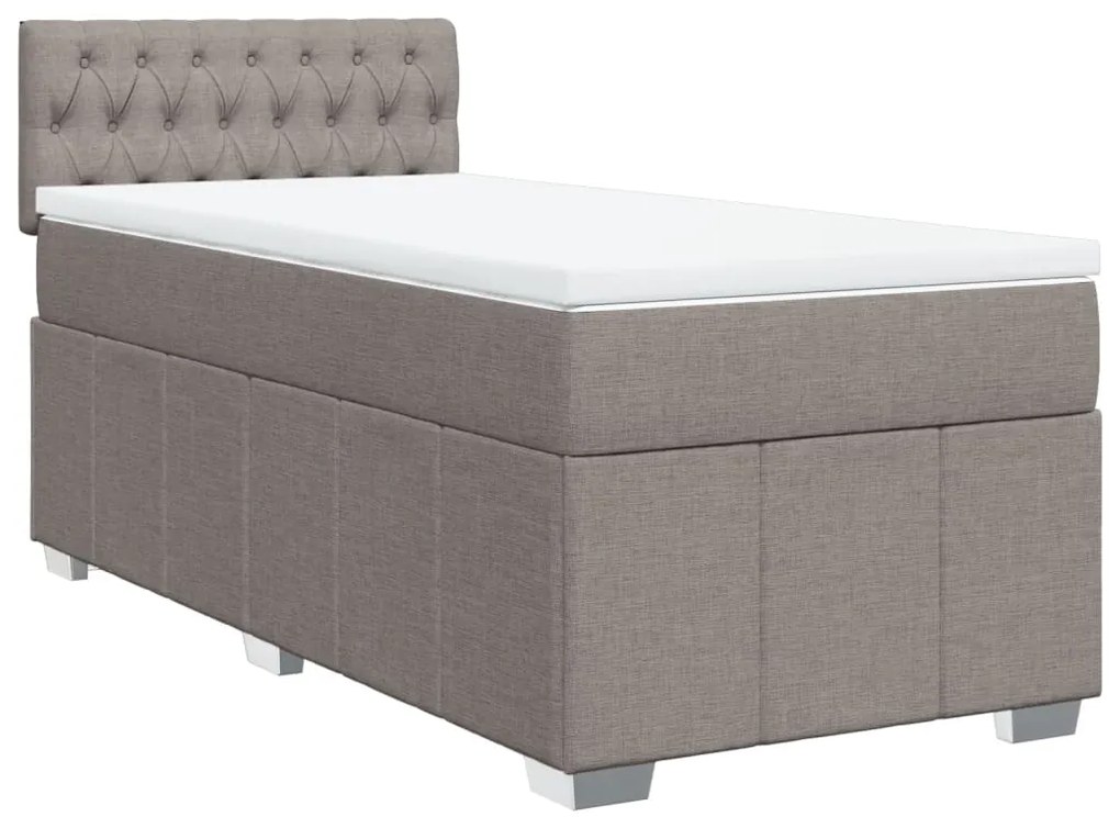 ΚΡΕΒΑΤΙ BOXSPRING ΜΕ ΣΤΡΩΜΑ TAUPE 100 X 200 ΕΚ. ΥΦΑΣΜΑΤΙΝΟ 3289290