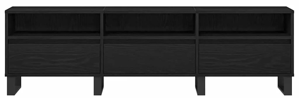 vidaXL Ντουλάπι TV Μαύρη δρυς 150 x 30 x 44.5 εκ. Επεξεργασμένο ξύλο