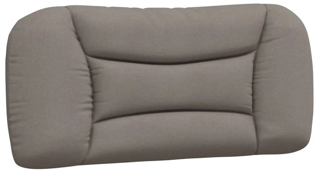 vidaXL Κρεβάτι με Στρώμα Taupe 80x200 εκ. Υφασμάτινο