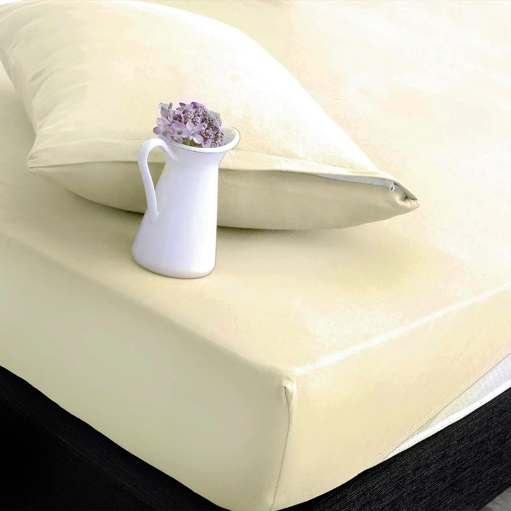 Κάλυμμα Στρώματος King Size (Σετ) Rythmos Essential Εκρού New