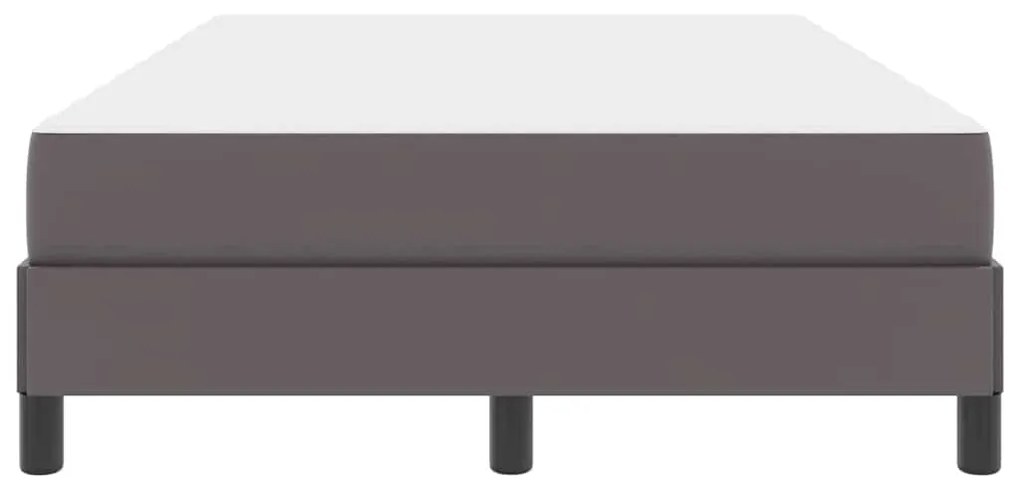 vidaXL Κρεβάτι με στρώμα Γκρι 120 x 200 cm Τεχνητό δέρμα