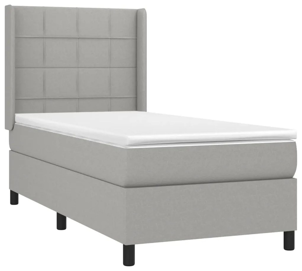 ΚΡΕΒΑΤΙ BOXSPRING ΜΕ ΣΤΡΩΜΑ ΑΝΟΙΧΤΟ ΓΚΡΙ 80X200 ΕΚ. ΥΦΑΣΜΑΤΙΝΟ 3131385