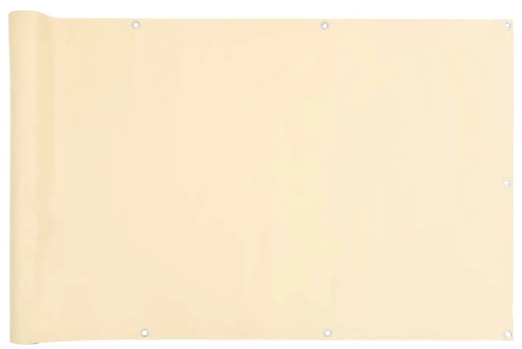 vidaXL Περίφραξη Μπαλκονιού Προστατευτική Κρεμ 600x75 εκ. από PVC