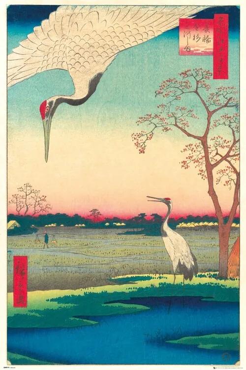 Αφίσα Hiroshige - Kanasugi at Mikawashima, (61 x 91.5 cm)