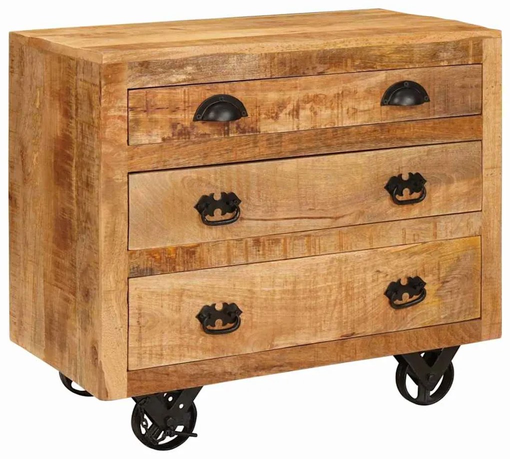 Βοηθητικό ντουλάπι Καφέ 70 x 38 x 63 εκ Μασίφ ξύλο μάνγκο