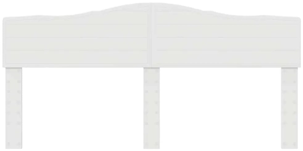vidaXL Κεφαλάρι με κεφαλάρι Λαμπερό Λευκό 200 cm Επεξεργασμένο ξύλο