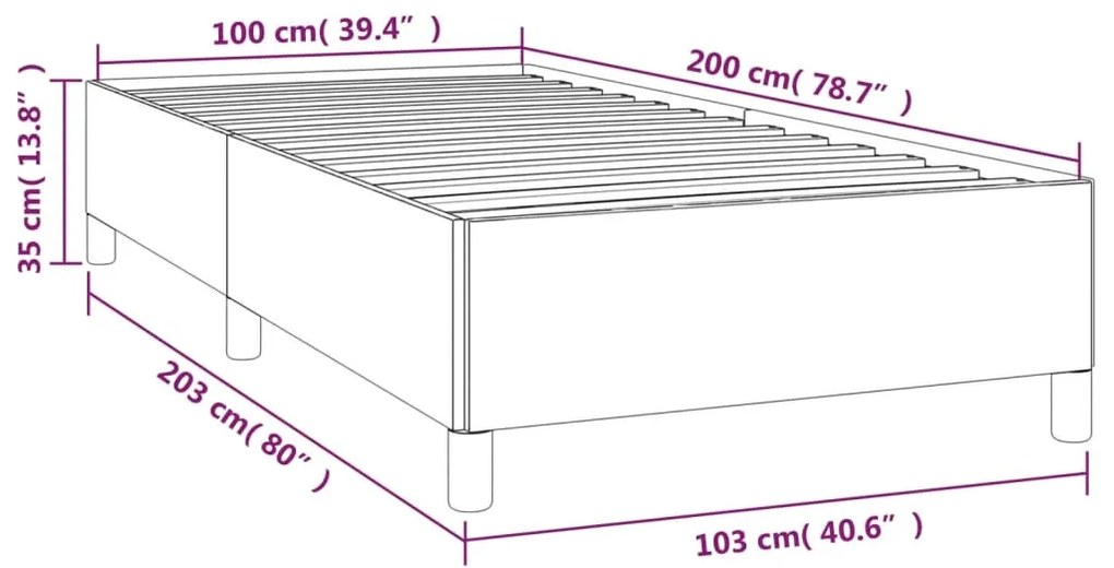 ΠΛΑΙΣΙΟ ΚΡΕΒΑΤΙΟΥ TAUPE 100X200 ΕΚ. ΥΦΑΣΜΑΤΙΝΟ 347046