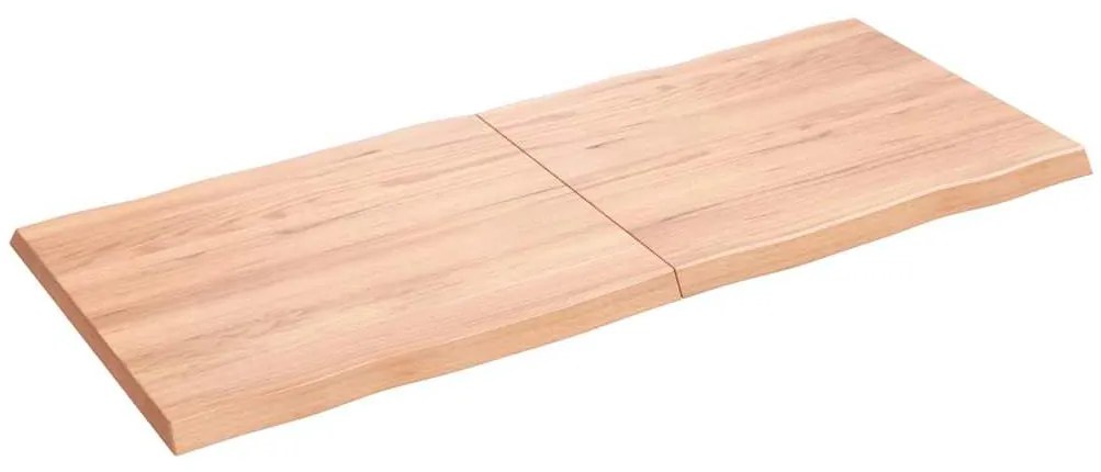 vidaXL Επιφ Τραπεζιού Αν Καφέ 140x60x(2-4)εκ.Ακατέργ. Μασίφ Ξύλο Δρυός