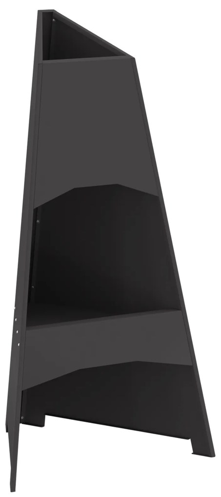 vidaXL Φωτιά Πυραμίδα Μαύρη 50x45x95 εκ. Χάλυβας