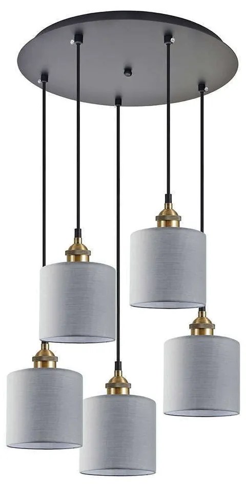 Φωτιστικό Οροφής Adept 77-8737 40x40x300cm 5xE27 60W Multi-Grey Homelighting