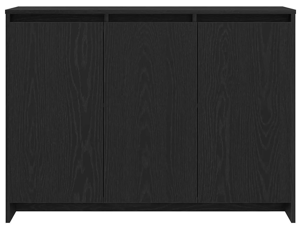 vidaXL Πλαϊνό γραφείο Μαύρο 102 x 29.5 x 75 εκ Επεξεργασμένο ξύλο