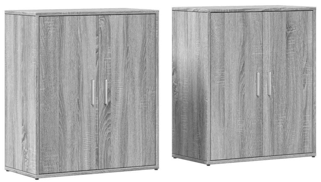 vidaXL Βοηθητικά Ντουλάπια 2 τεμ. Γκρι Sonoma 60x31x70 εκ. Επεξ. Ξύλο