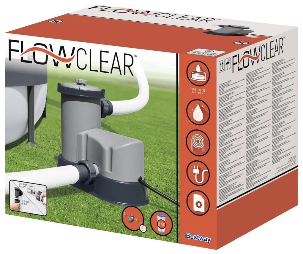 Bestway Αντλία Φίλτρου Πισίνας Flowclear 5678 Λίτρα / Ώρα