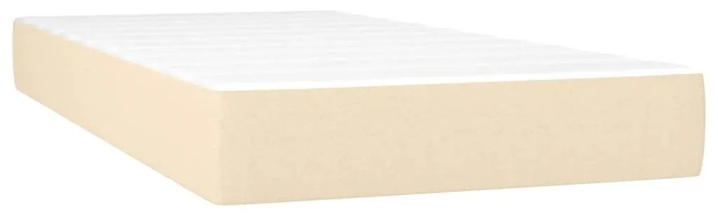 Κρεβάτι Boxspring με Στρώμα Κρεμ 120x190 εκ. Υφασμάτινο 3269935